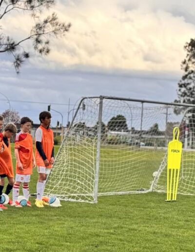 Team football training session at PureFootball Mount Maunganui"
